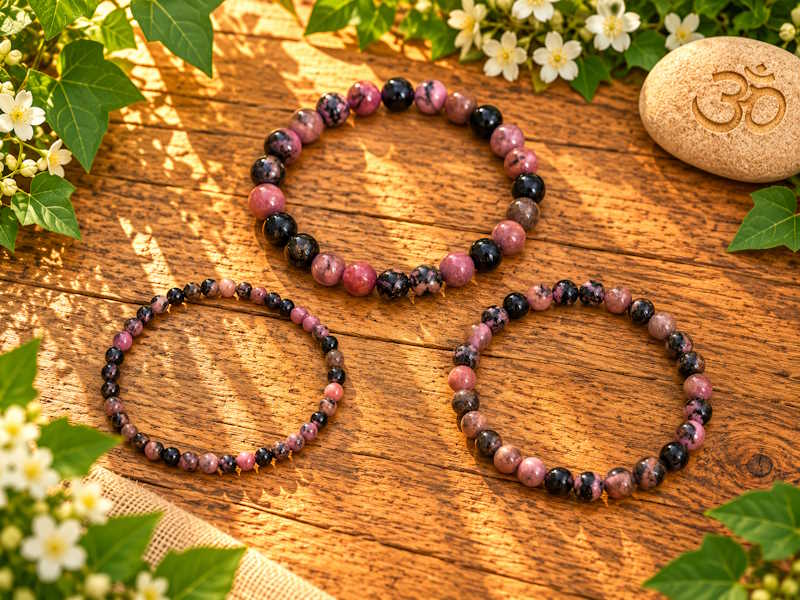 Pulsera Rodonita bola